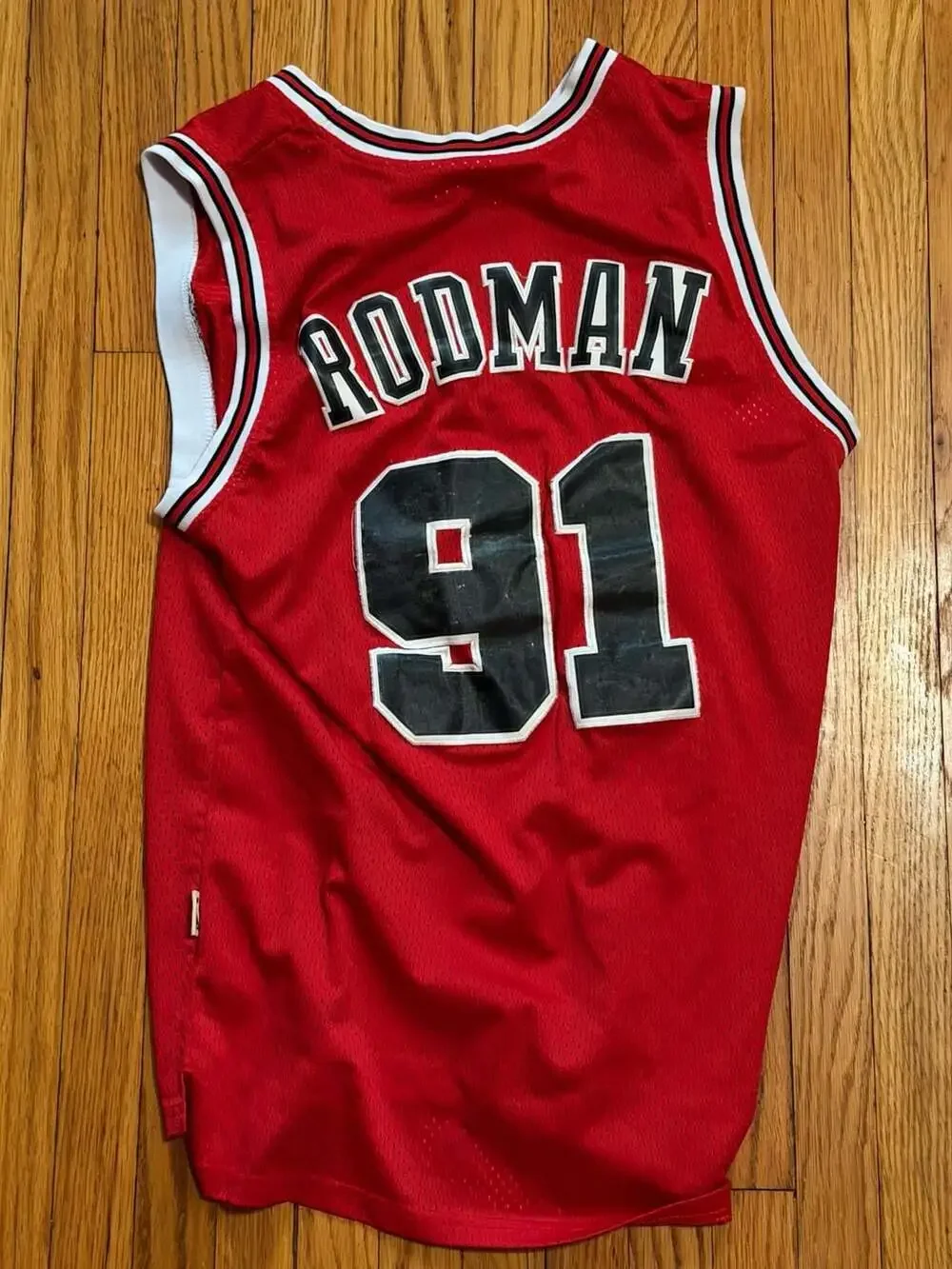 Adidas Dennis Rodman Chicago Bulls #91 Hardwood Classics Jersey Size L